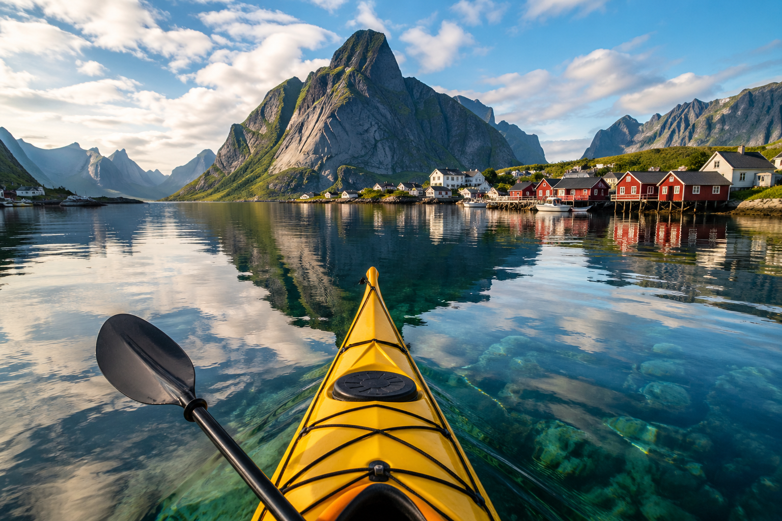Kayaking in Reinefjord