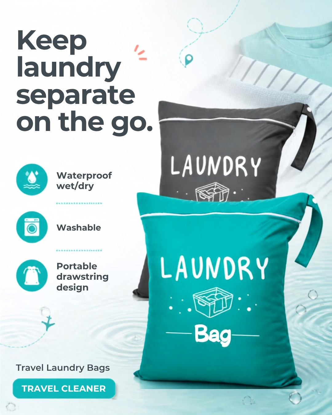 Laundry travel bags